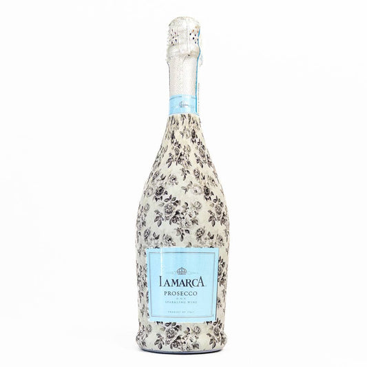 Beau Bottles Black and White Floral - Prosecco Collection