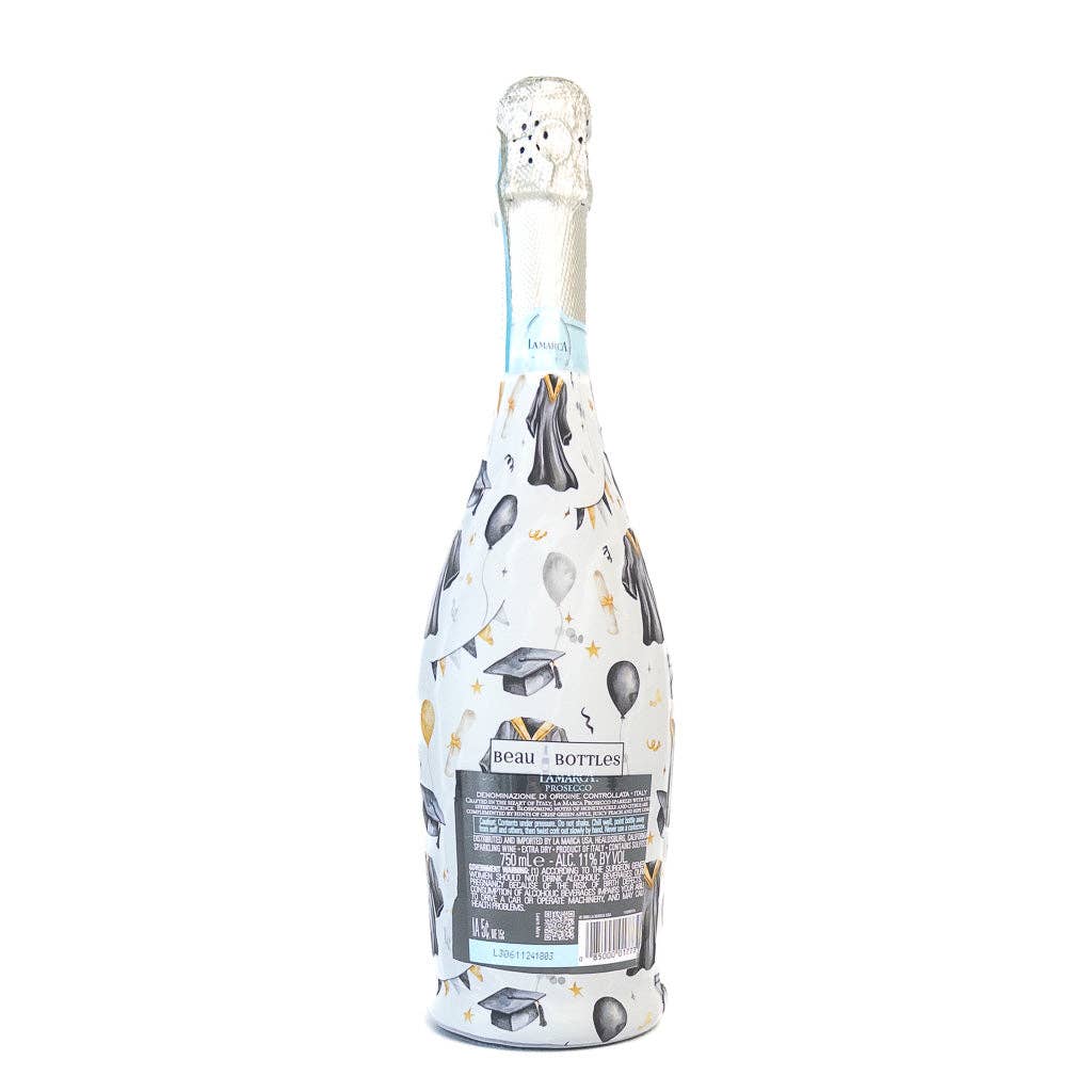 Beau Bottles Black and Gold Graduation - Prosecco Collection