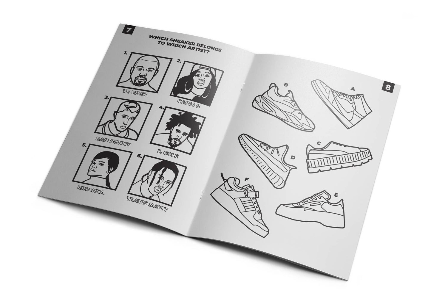 Sneaker Activity Coloring Book