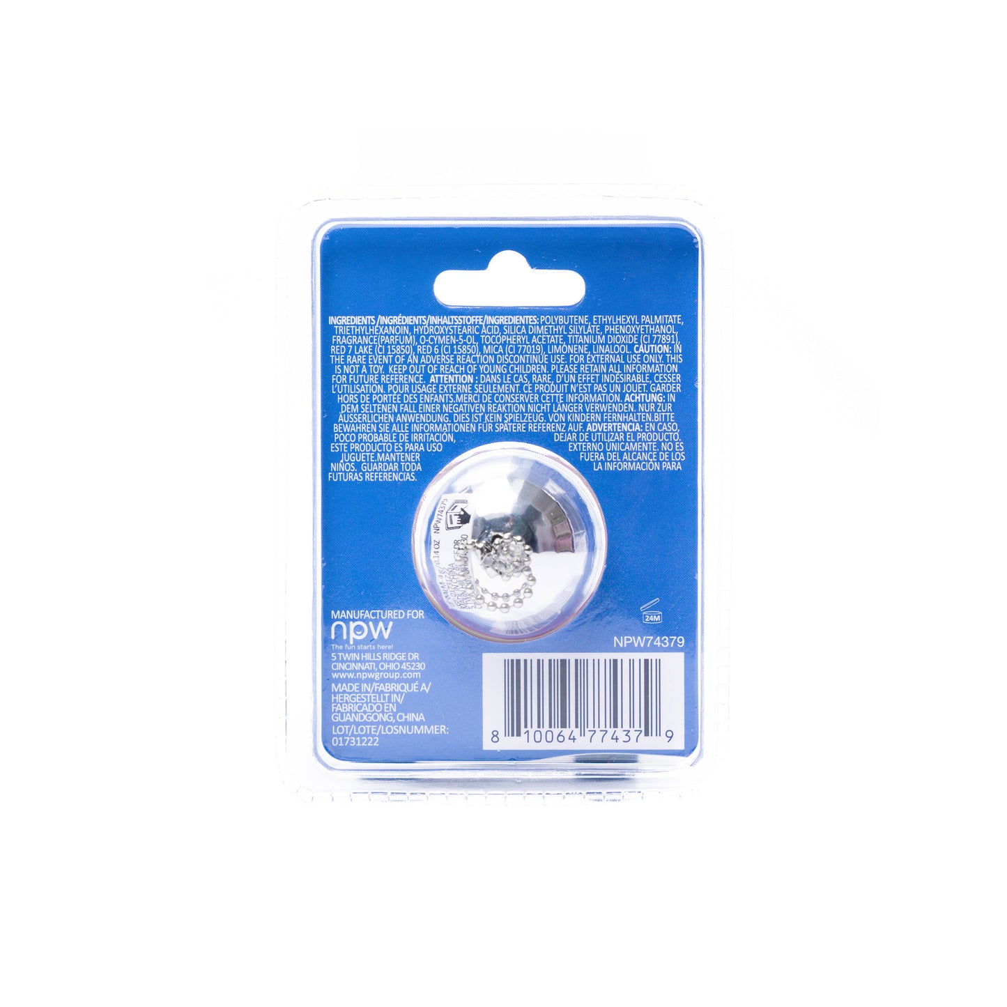 Disco Lip Balm Keychain