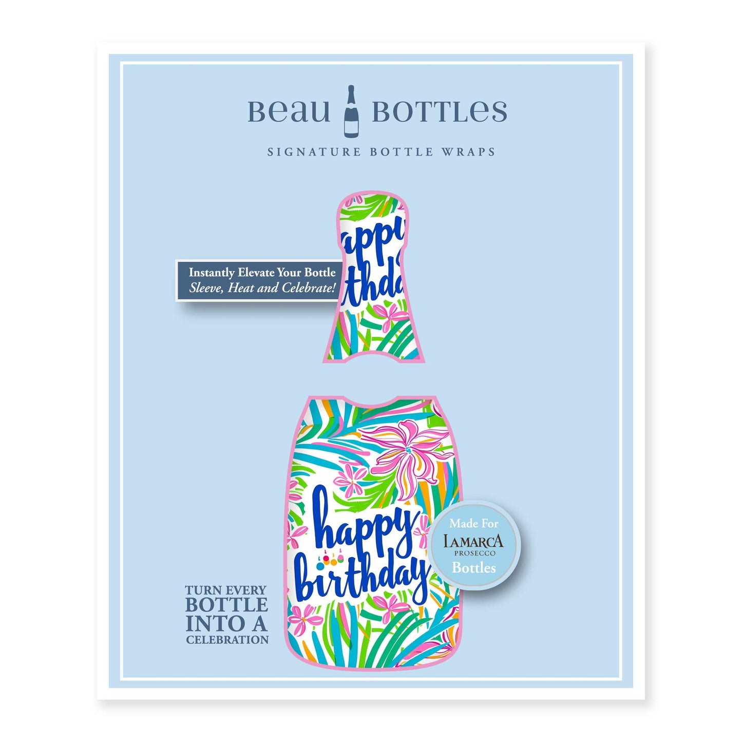 Beau Bottles Happy Birthday Floral - Prosecco Collection