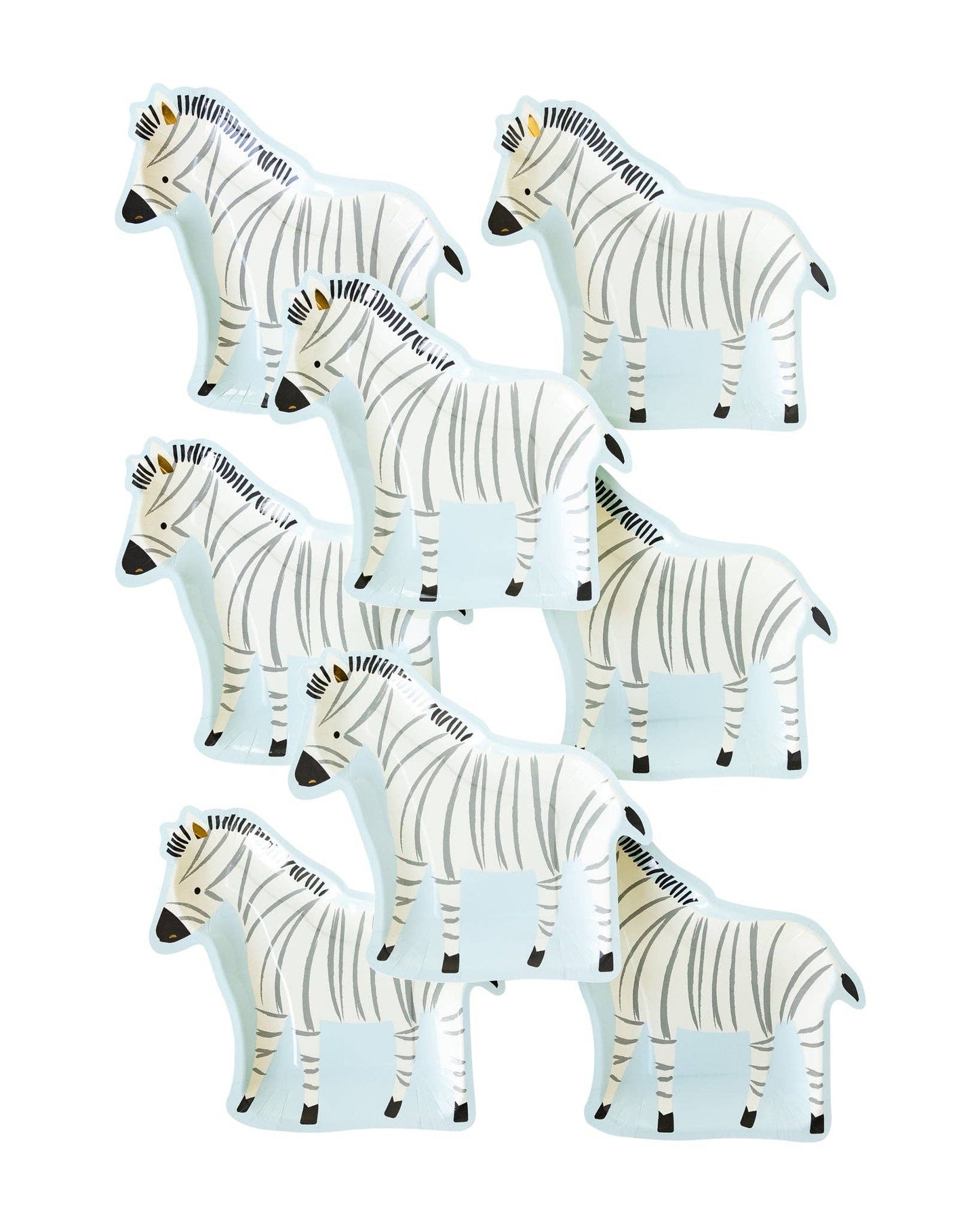 Safari Zebra Plates 8ct