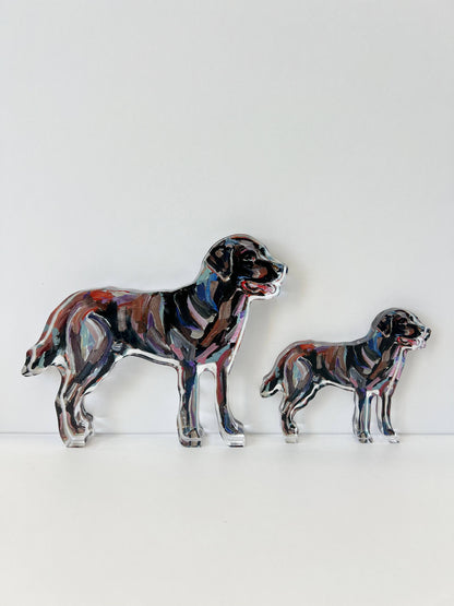 Chocolate Lab Acrylic Small Shelfie