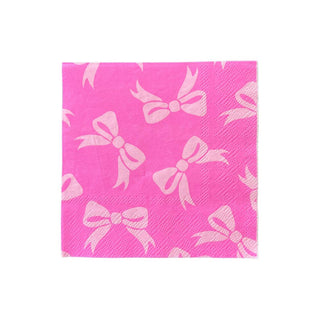 Pink Bow Napkins 16ct
