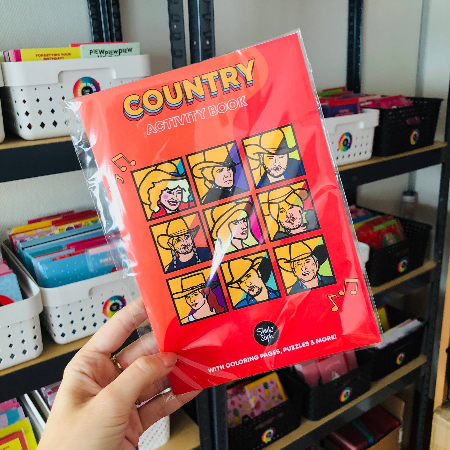 Country Singers Activity Coloring Book