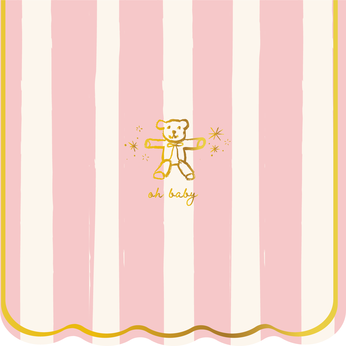 Oh Baby Icon Cocktail Napkins- Pink