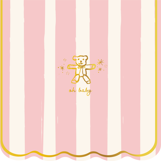 Oh Baby Icon Cocktail Napkins- Pink