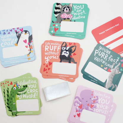 Scratch-off Valentine Cards - Animal Puns