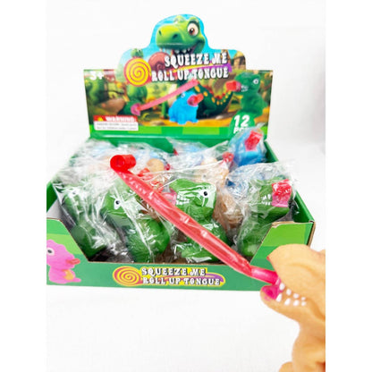 Dinosaur Squeeze Me Roll Up Tongue- 3 Colors