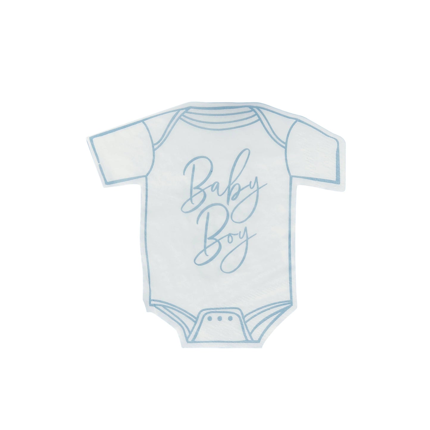 Blue 'Baby Boy' Onsie Napkins 16ct