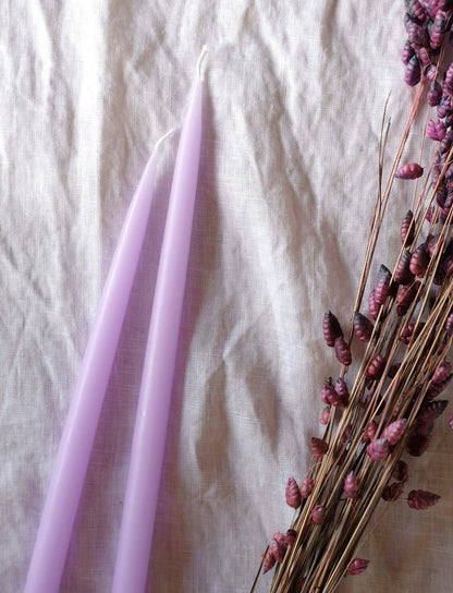 Lavender Danish Taper Candle 12" & 14"