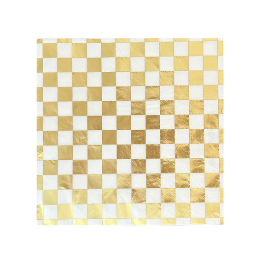 Check It! Gold Cocktail Napkins - 20 Pk.