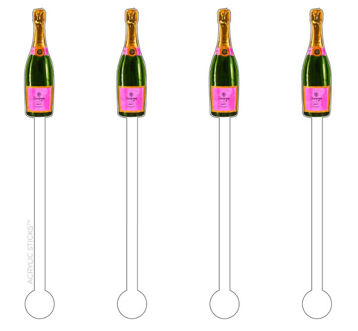 Champagne Bottles Drink Stirrer