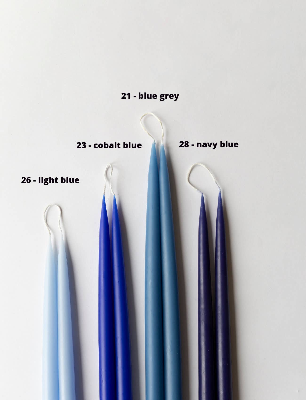 Cobalt Blue Danish Taper Candle 12in
