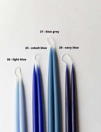 Light Blue Danish Taper Candle 8", 12", 14"