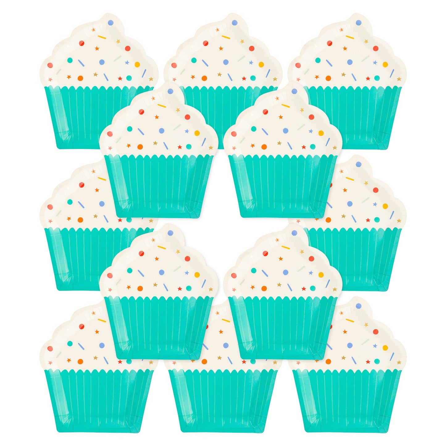 Birthday Cupcake Plates 12ct