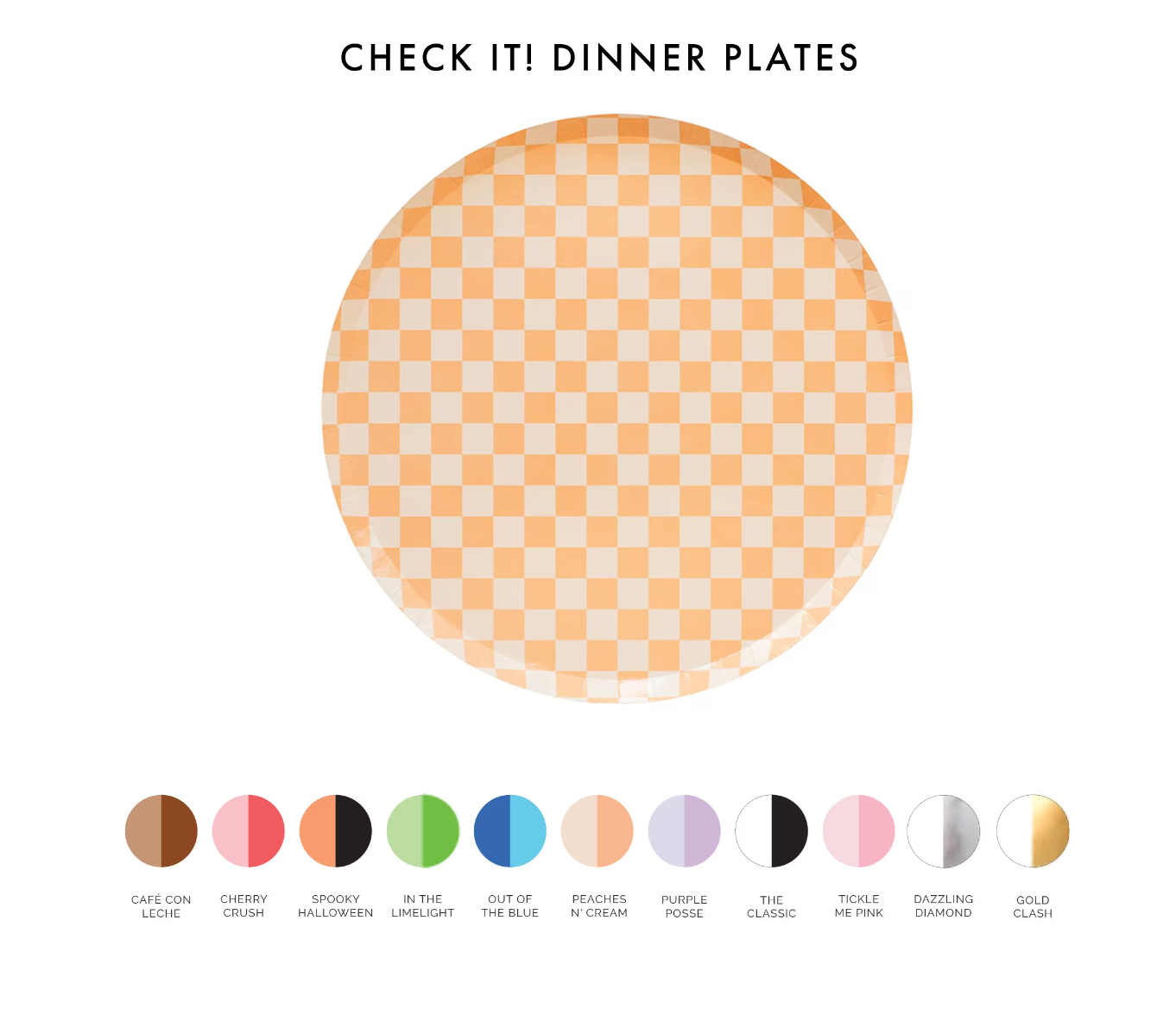 Check It! Dinner Plates - 8 Pk. - 11 Color Options