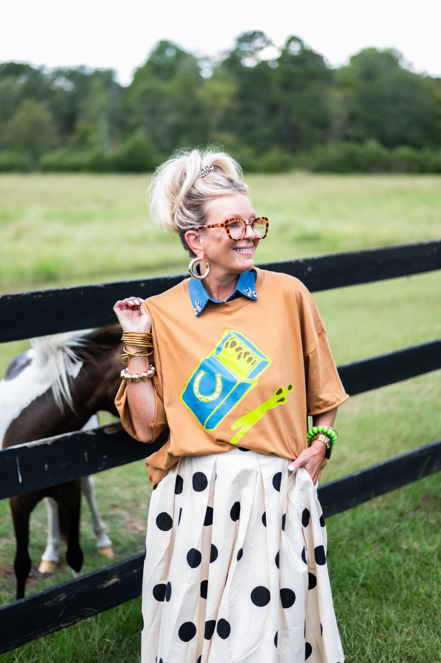 Horse Shoe Match Box Graphic Tee