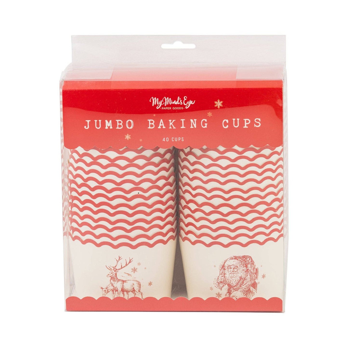 JUMBO Traditional Santa Deer 8 oz Baking Cups