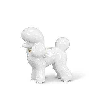 Poodle Taper Holder-White-4.5"L