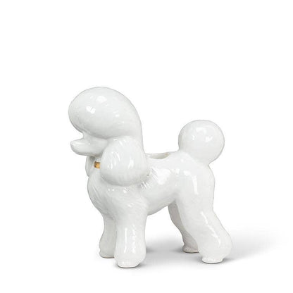 Poodle Taper Holder-White-4.5"L