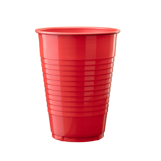 12 Oz. Red Plastic Cups - 50 Ct.