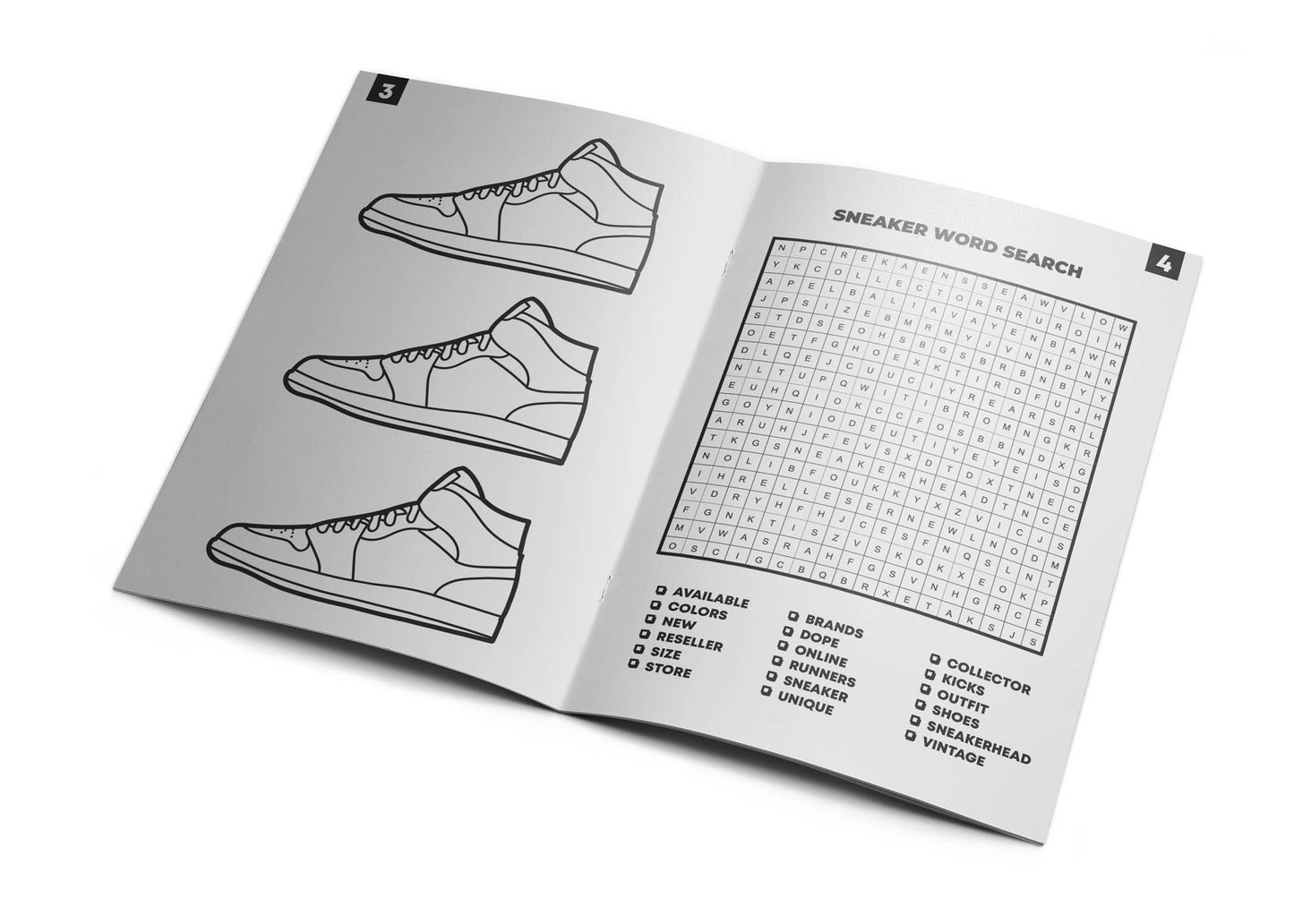 Sneaker Activity Coloring Book