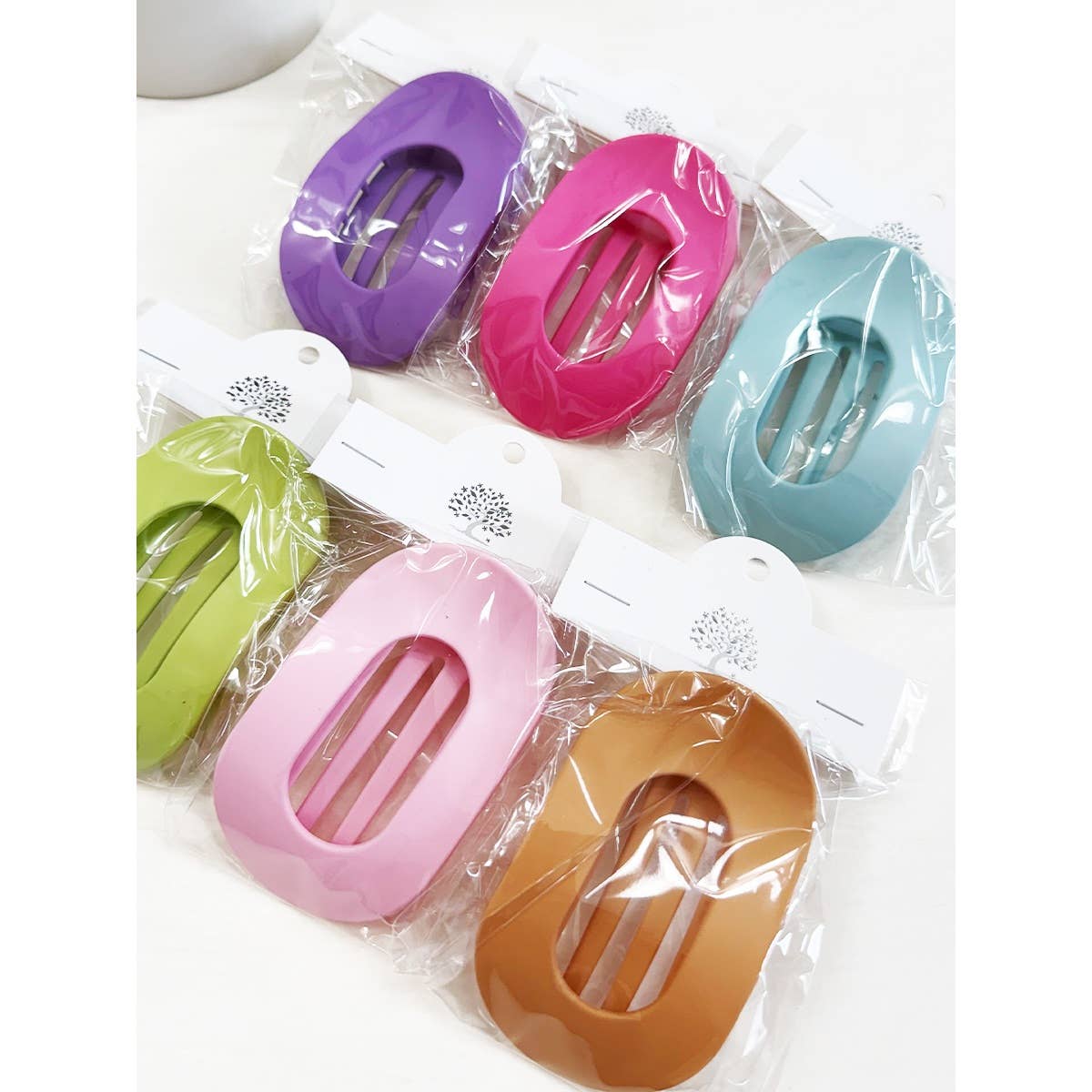 Flat Hair Claw Clip, 6 Colors