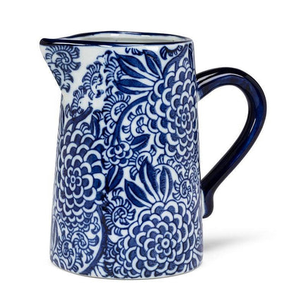 Small Floral Jug-7"H(22oz): Pink