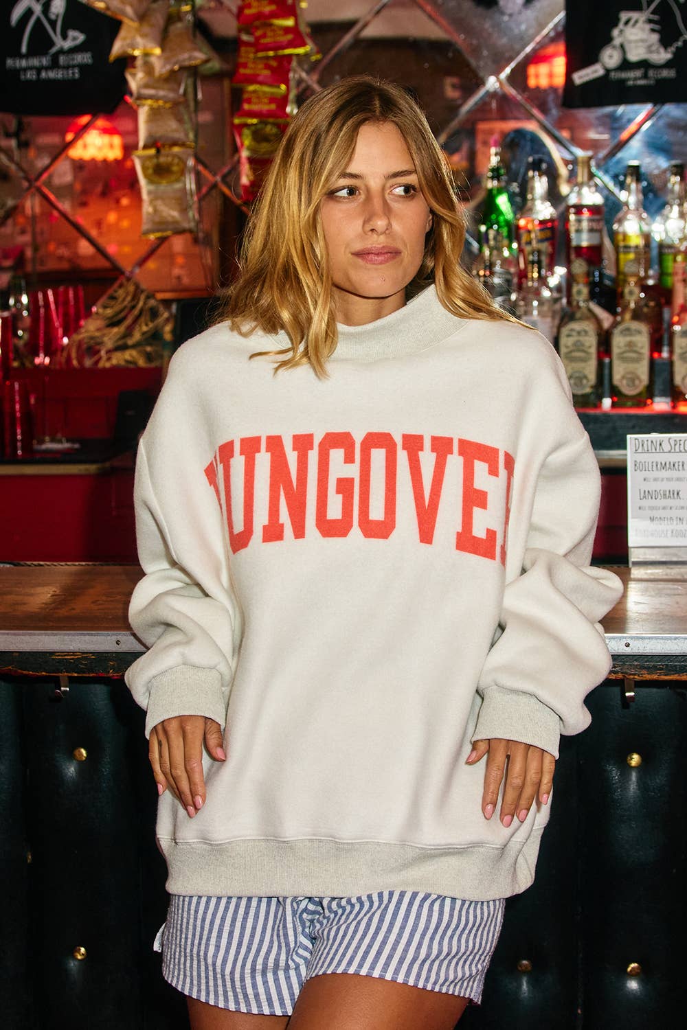 FIREBALL HUNGOVER Reversible Mock Neck Sweatshirt