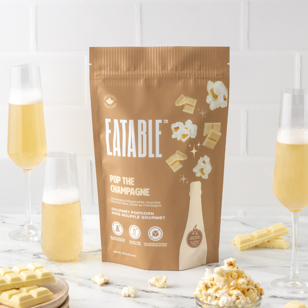 Pop the Champagne - Gourmet  White Chocolate Popcorn