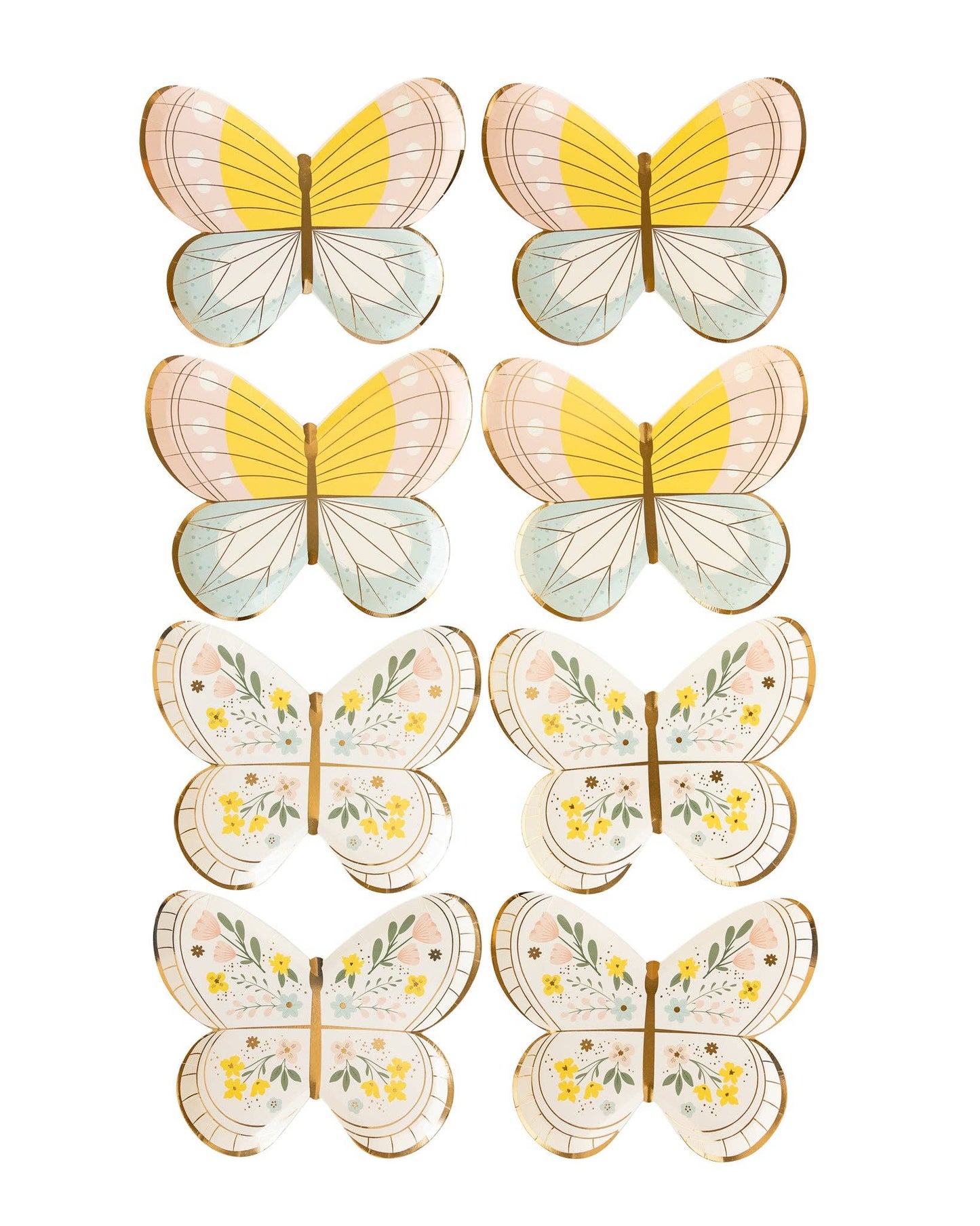 Butterfly Plates Set 8ct