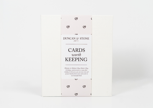 Cards Worth Keeping Journal | Birthday Card Organizer Book: White