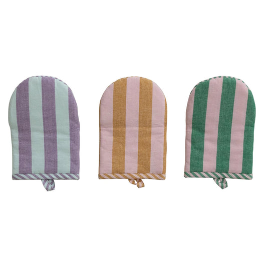 Striped Oven Mitt- 3 Colors