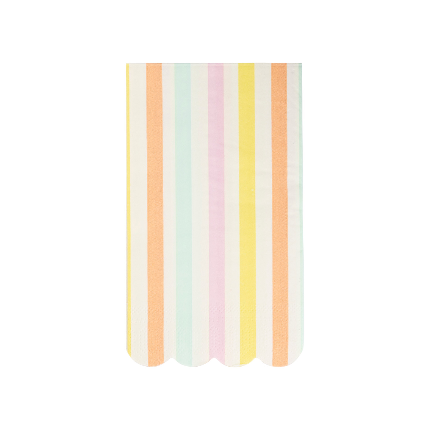 Spring Stripe Scallop Paper Dinner Napkins 32ct