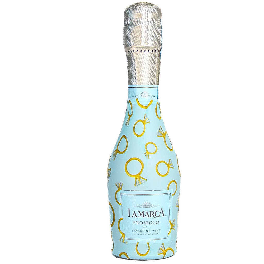 Beau Bottles Blue Engagement Ring - MINI Prosecco Collection - Six Pack