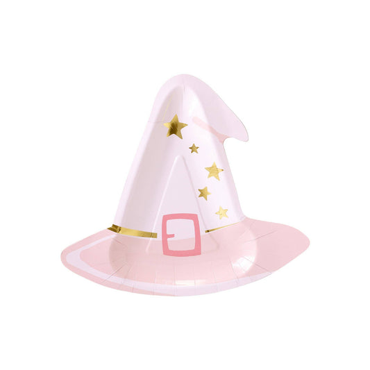 Pink Witch Hat Plate 8ct