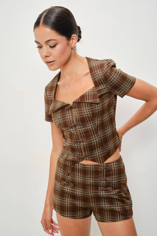 Brown Sugar Plaid Set