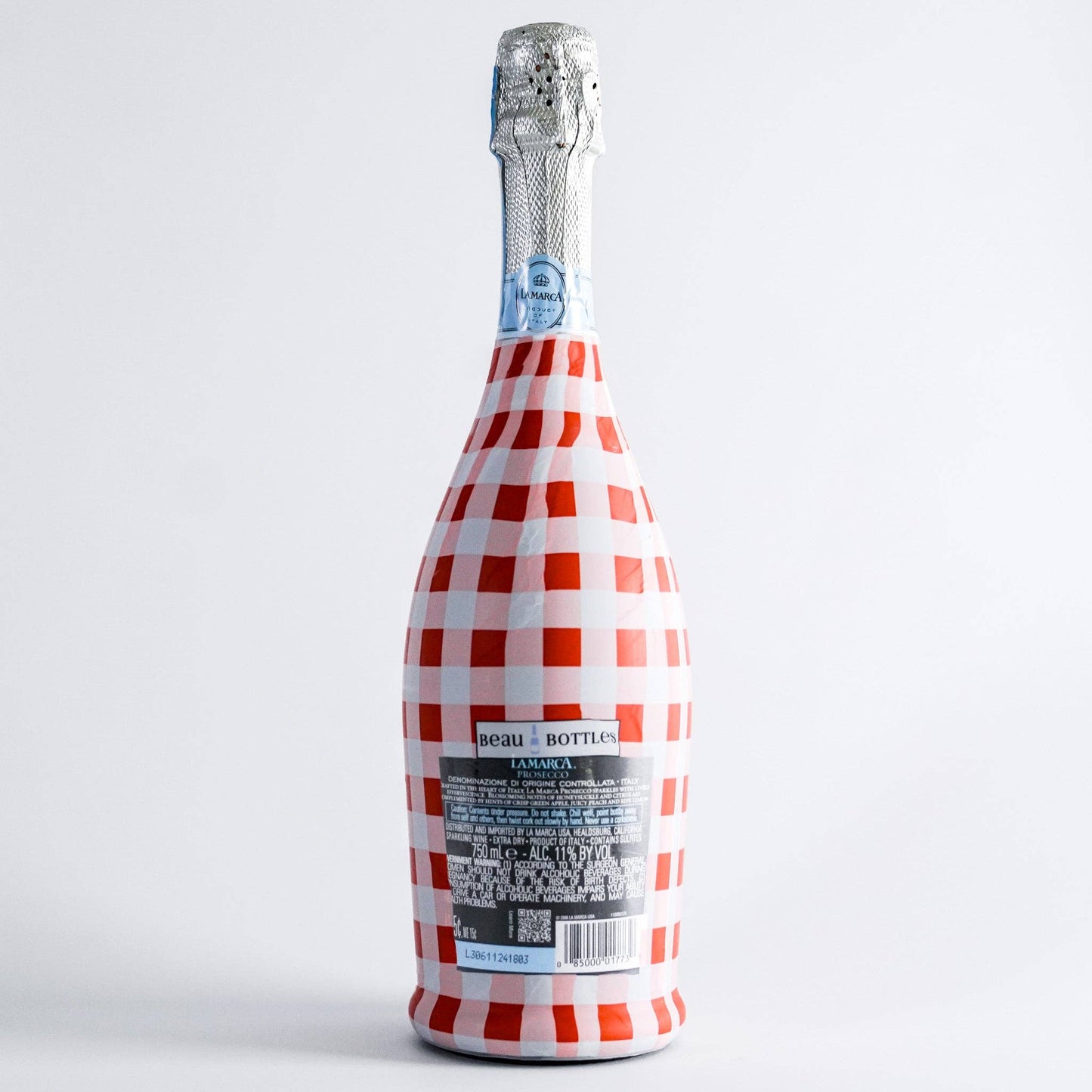 Beau Bottles Red and White Gingham - Prosecco Collection