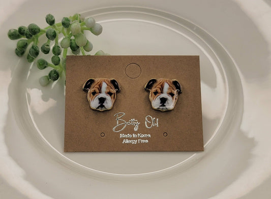 Bulldog Earrings