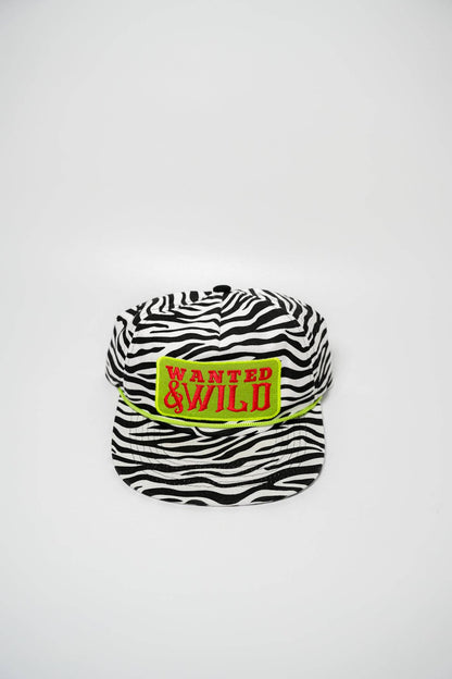 WANTED & WILD CANVAS CAP | ZEBRA PRINT