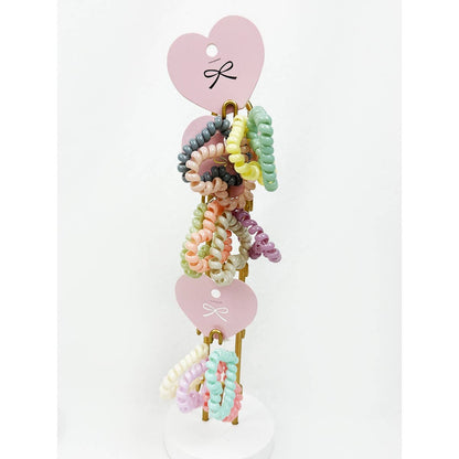 Heart Shape of Spiral Hair Tie Set/4