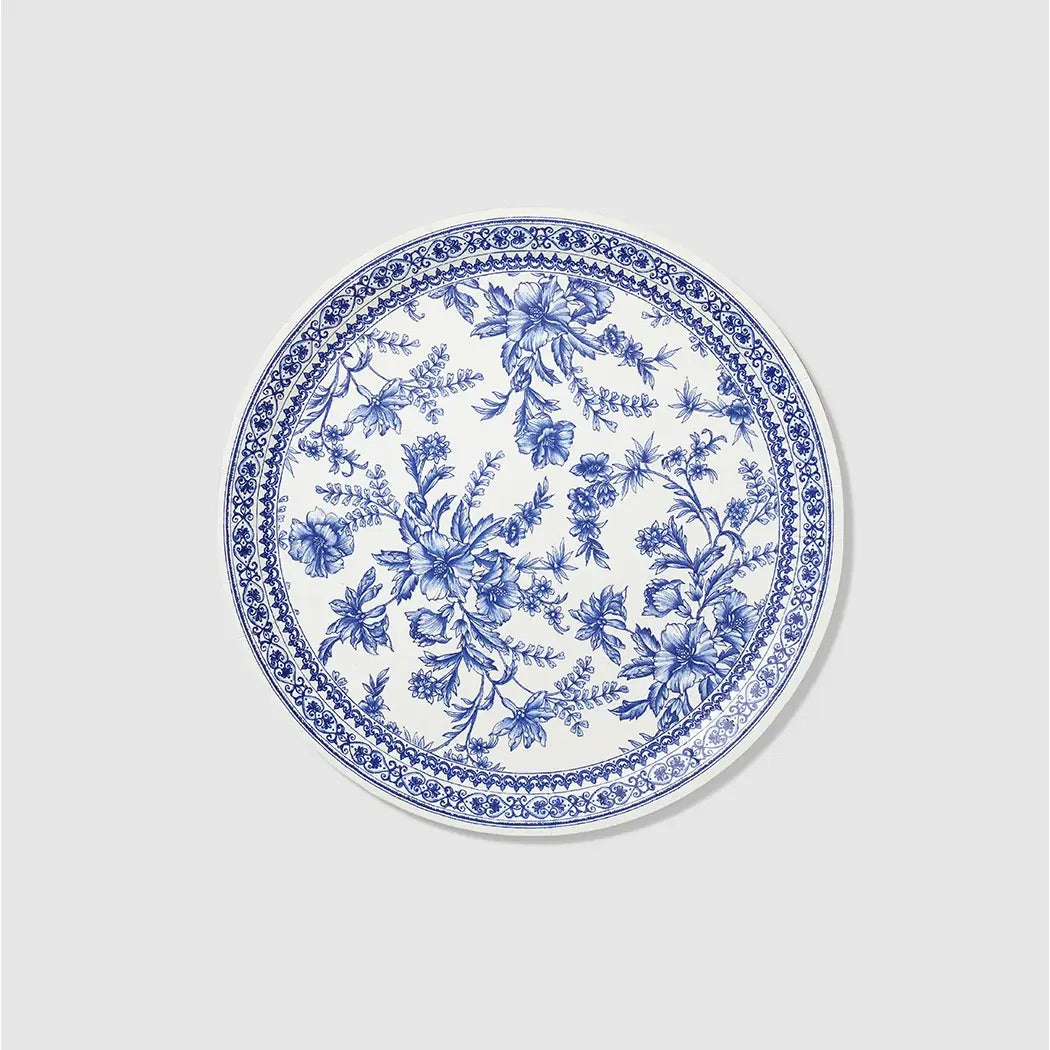 French Blue Toile Large Dinner Plates- 10ct