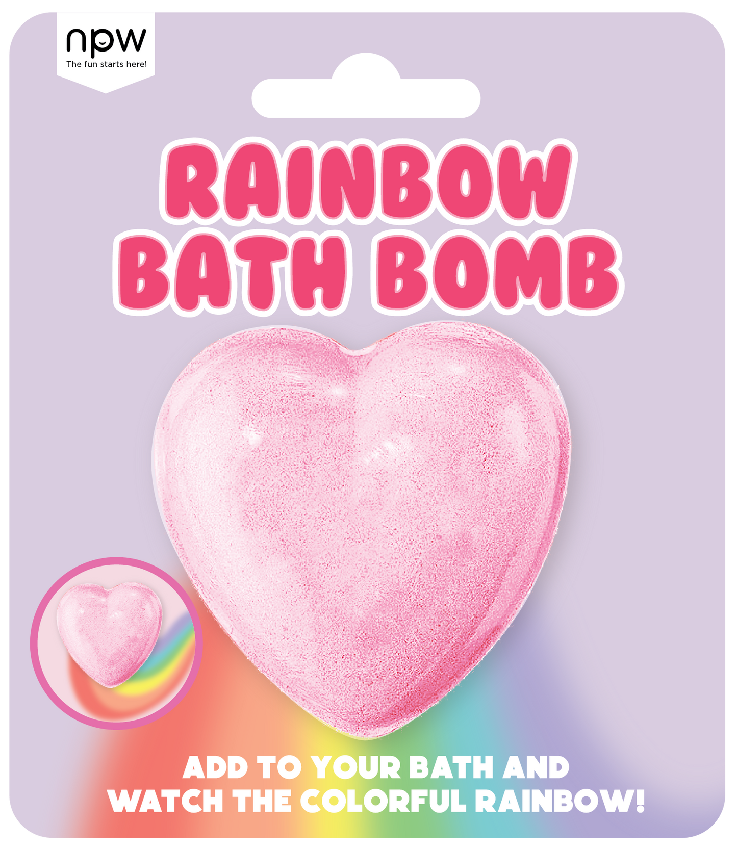 Rainbow Heart Bath Bomb