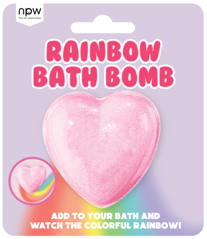 Rainbow Heart Bath Bomb