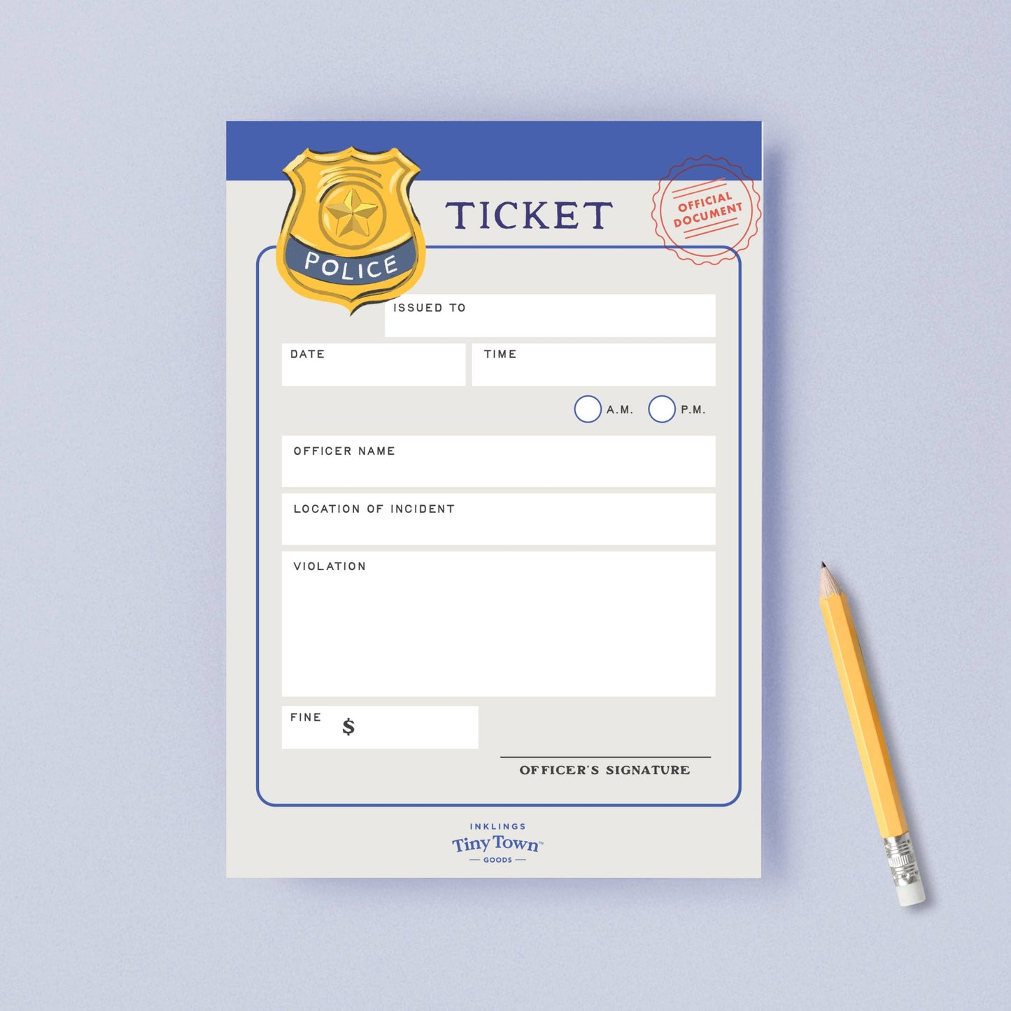 Play Notepad - Police Ticket