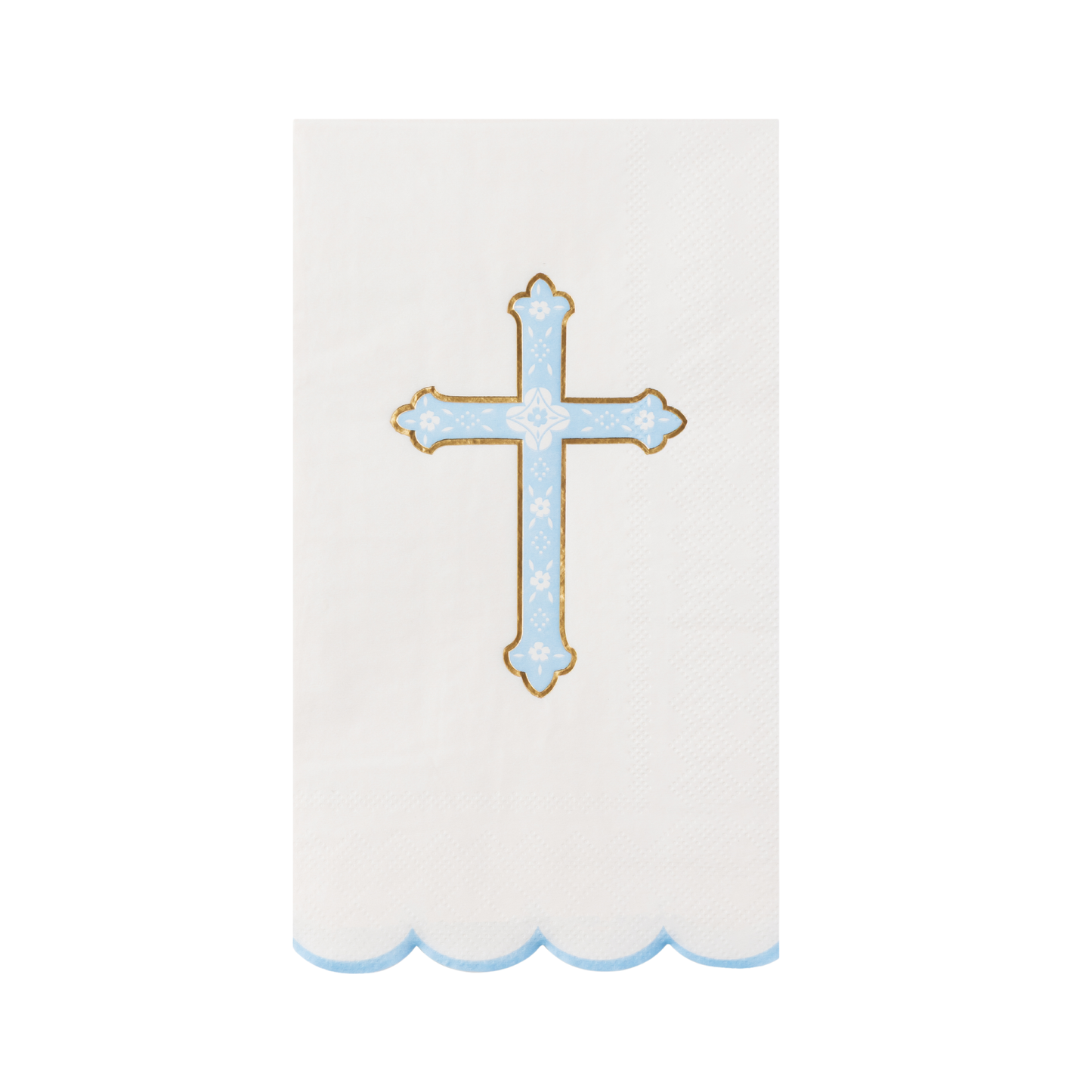 SKY BLUE CROSS GUEST TOWELS