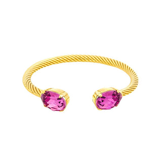 Charlotte Cuff in Oval: Peridot Lemon