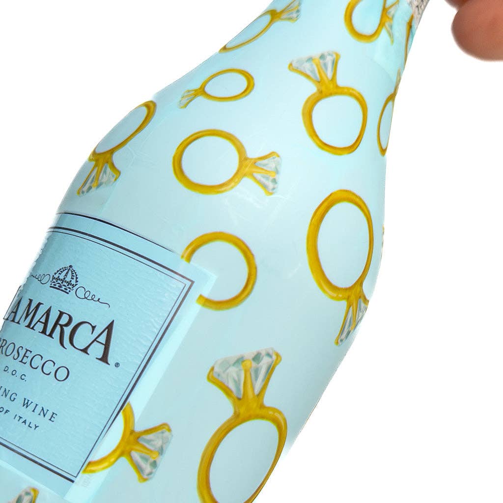 Beau Bottles Blue Engagement Ring - MINI Prosecco Collection - Six Pack