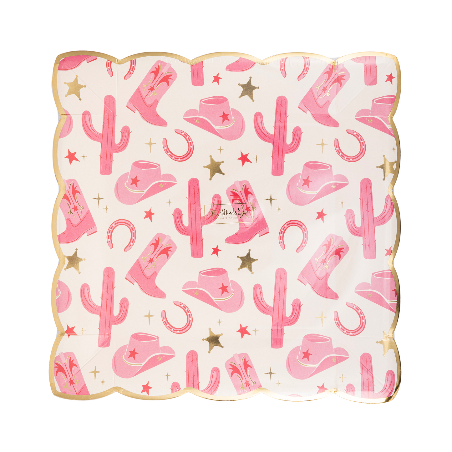 Cowgirl Pattern Paper Plate 8ct
